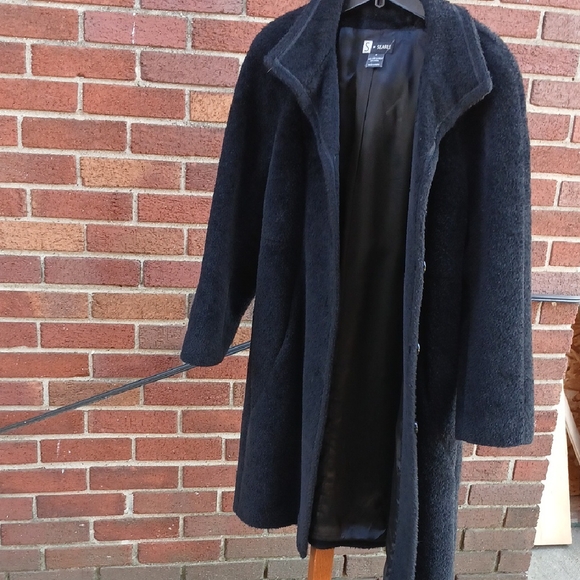 Searle Black Wool Blend Coat - Picture 1 of 12